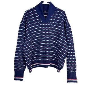 Krone Men's Sz: Made in Norway 54 Long Sleeve Knitted V-Neck Pullover Sweater
